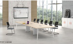 Paravents de bureau modernes et réglables en bois avec panneaux autoportants pour centres d'appels, dotés de matériaux métalliques - Product Image 4