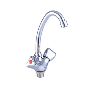 Robinet de <span class=keywords><strong>lavabo</strong></span> de cuisine à double poignée, eau chaude et froide, style ITALOMIX, connexions flexibles - Product Image 1