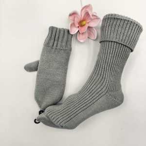 <span class=keywords><strong>Ensemble</strong></span> hiver pour <span class=keywords><strong>femme</strong></span> : chaussettes, mitaines, <span class=keywords><strong>bonnet</strong></span> et gants en acrylique tricoté, taille unique, idéal pour le froid - Product Image 4