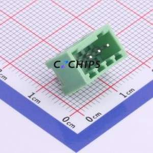 XY2500V-T-2.5-4P Plug-in Terminal Block Through hole,P=2.5mm Connector Board-to-Board / Socket - Closed 1x4P 2.5mm Green - Product Image 1