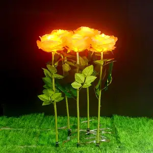 Lâmpada LED de jardim à prova d'água para gramado ao ar livre, luzes de inserção à terra para decoração e engenharia de rosas