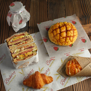 Thắng bay không thấm mỡ giấy da giấy nướng dầu kháng dùng một lần thực phẩm gói giấy chiên gà Hamburger giấy - Product Image 3