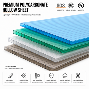 Plaque <span class=keywords><strong>alvéolaire</strong></span> en <span class=keywords><strong>polycarbonate</strong></span> BAKWAY avec revêtement UV, 8 mm, 12 mm, transparente, verte, multicouche, pour projets de panneaux de toiture et de auvents - Product Image 3