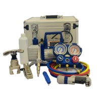 Pompa a vuoto tool kit con mini pompa a vuoto manometro kit HVAC aria condizionata tool kit di riparazione