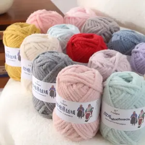 Mousse arroz glutinoso hilo mezclado de algodón 5mm ganchillo e hilo de tejer para bolsos bufandas sombreros proyectos de bricolaje hechos a mano - Product Image 2