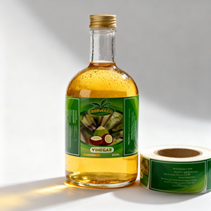 Индивидуальные виниловые наклейки с вырубкой, водонепроницаемые, самоклеящиеся, для печати логотипов на бутылках и упаковке для пищевых продуктов - Product Image 3