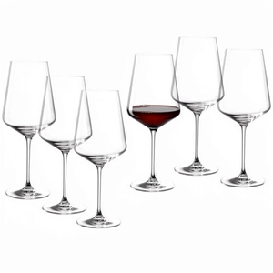 Copa de Vino de Lujo Europea, Soplada a Mano, 550 ml, Color Borgoña, Borde Ultrafino, Cristal sin Plomo, con Tallo, para Degustación de Alta Gama - Product Image 1