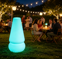 Lampe de sol LED d'extérieur rechargeable, étanche IP65, à intensité variable, avec télécommande, lumière d'ambiance, décoration pour Noël, Halloween, patio, piscine