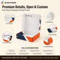 Boîtes en carton ondulé orange en gros, directement de l'usine, boîtes d'expédition personnalisées avec logo pour vêtements, cosmétiques, chaussures, cadeaux