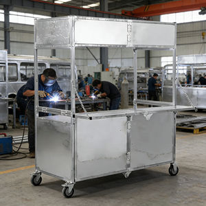 Carrito Plegable de Acero Inoxidable con 4 Ruedas, Resistente a la Corrosión, Ideal para Venta Ambulante de Helados, Hot Dogs, Café, Papas Fritas y Otros Snacks - Product Image 5