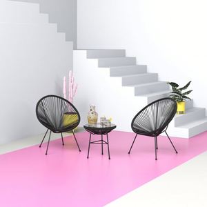 Yilin ชุดเก้าอี้หวายหวายทรงกลมทำจากหวาย PE สีตามสั่งสำหรับพักผ่อนกลางแจ้งรับประทานอาหารในสวน - Product Image 1