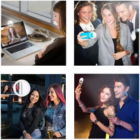 Lampe annulaire LED portable personnalisée pour téléphone portable Lampe à selfie Rechargeable Lumières de couleur réglables pour vidéo Maquillage en direct