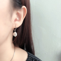 Boucles d'oreilles clips en argent sterling 925 avec perles de culture d'eau douce baroques irrégulières, en stock, vente en gros, bijoux pour femmes