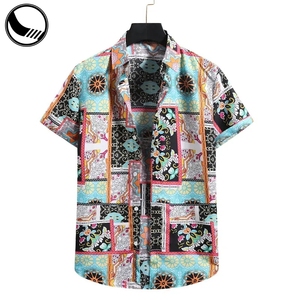BETHERIVAL all'ingrosso Street poliestere colletto da uomo spogliato Polo <span class=keywords><strong>camicia</strong></span> da Golf primavera floreale magliette hawaiane - Product Image 5