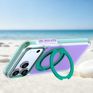 Nueva Funda Magnética Mate para iPhone 17 14 15 16 Pro Max con Protección de 360° °   Soporte de Anillo Metálico con Carga Inalámbrica y Cubierta Trasera Antigolpes - Product Image 4