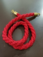 Accessoires de barrière de file d'attente en corde torsadée, corde de barrière de file d'attente rouge de 1,5 m