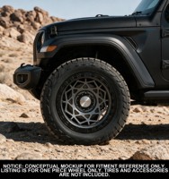Jantes de voiture Geruida S3-00002 17-22 en aluminium forgé, design Deep Dish Gunmetal Mesh, norme DOT, pour Jeep Wrangler, garantie 6 ans