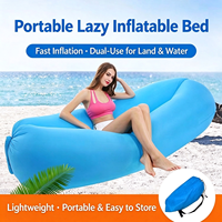 Canapé gonflable portable, chaise longue de camping en plein air, lit d'air double pour adultes
