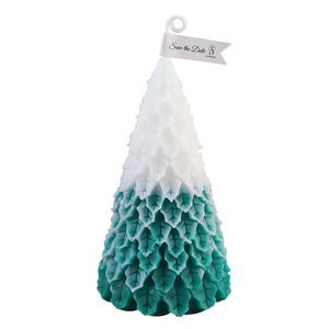 Bougie parfumée en forme de nid d'abeille pour Noël, rose et verte, en spirale, faite à la main, ensemble cadeau original - Product Image 3