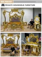 Vente Directe Usine Meubles de Salon Européens Antiques Ensemble de Canapé en Bois Massif 100% Sculpté à la Main Style Royal Classique