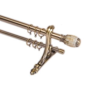 Décor de luxe personnalisé <span class=keywords><strong>tringle</strong></span> à <span class=keywords><strong>rideau</strong></span> en métal double porte support de <span class=keywords><strong>rideau</strong></span> peut être monté <span class=keywords><strong>sur</strong></span> le mur du salon - Product Image 2