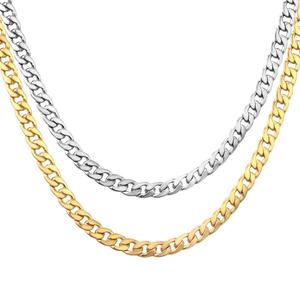 Collar de Cadena para Hombre, Joyería, 7 mm de Grosor, 55 cm, Cadenas de Oro de 14k, Tipo de Joyería - Product Image 3