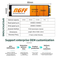 Chip M.2 NGFF Ymeiton 2280 Rekondisi Berkualitas Tinggi SSD NGFF 120G-512G untuk Desktop Laptop Internal Solid State Disk NGFF