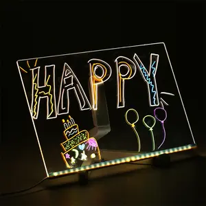 أضواء ليلية ملونة ثلاثية الأبعاد إبداعية للزوجين الرومانسيان أضواء طاولة LED أضواء هدية لعيد المحبين