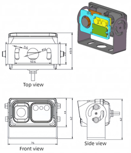 Telecamera posteriore del veicolo sensore di movimento integrato riscaldamento elettrico IP69K impermeabile telecamera di sicurezza per camion 1080P - Product Image 5