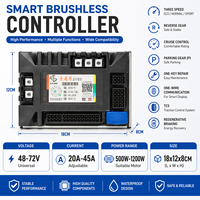 Elektrikli bisiklet kontrol cihazı evrensel %99 model uyumlu modül cep telefonu uygulaması programlamalı 1500W 55A motor kontrol cihazı