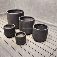 Approvisionnement direct d'usine grand jardin intérieur extérieur plante poterie fibre argile Pot de fleur jardinière grande jardinière intérieure extérieure