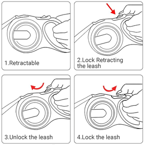 कबेलपेट रिट्रेटेबल कुत्ते के लिए लश भारी शुल्क महान पट्टा, विरोधी पर्ची रबराइज्ड हैंडल कुत्ते के सामान के साथ - Product Image 4