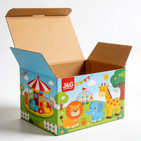 Cajas de Embalaje de Cartón Corrugado Reciclable con Impresión de Tinta a Base de Soya para Juguetes de Construcción, Modelos de Coches, Venta al Por Mayor, Diseños Personalizados