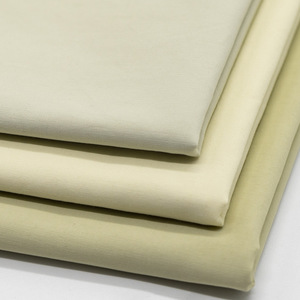 50S cotton nylon <b>blended</b> fine plain non stretch yarn card woven khaki garment fabric wholesale ready stock - Product Image 1