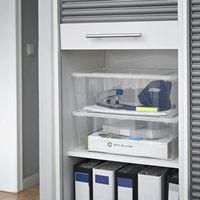 Boîtes de rangement avec couvercle Boîtes transparentes, empilables, avec ventilation