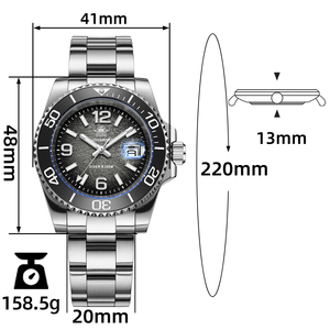 ADDIESDIVE AD2513 Casual Versatile Luxury Diver <strong>Watch</strong> 3D Textured Dial Luminous Japan Quartz 316L Stainless Steel <strong>Watch</strong> for Men - Product Image 6