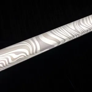 Custom Water Transfer Printing Process Plastic Acrylic Linear Light Diffuser Covers &Shades For Home Lighting Decoration