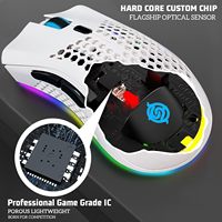 Souris de jeu ergonomique sans fil BM600 avec capteur laser Éclairage RVB Multi-Mode 2.4GHz sans fil en stock