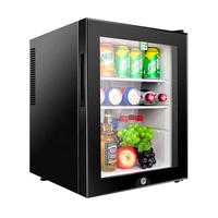 Vente en gros d'usine, mini réfrigérateur portable de 62 L avec porte en verre, température unique, refroidissement par air, verrouillage