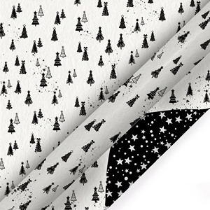 Bronzing Star Pattern Gift Wrapping <b>Paper</b> Roll Wholesale Black Christmas Tree Pattern Wrapping <b>Paper</b> Holiday Packing <b>Paper</b> - Product Image 4