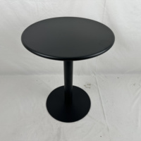 Vente d'usine - Table de patio ronde entièrement métallique résistante aux intempéries, style tulipe, table de bistrot d'extérieur pour jardin, restaurant, cour