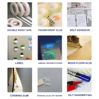 GORVIA R411R-W Nettoyant pour résidus d'adhésifs pour étiquettes, autocollants, verre et plastique, pour l'entretien domestique et le nettoyage quotidien, dissolvant d'autocollants à base d'eau