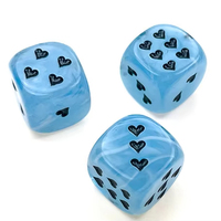 Dés imprimés personnalisés en résine 6 faces dés en plastique 16mm 30mm 40mm D6 dés en acrylique pour jeu de société