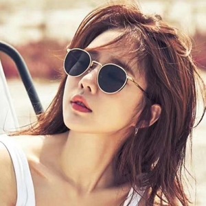 Maidis Round Metal Sunglasses Gold Frame UV400 Protection Unisex Fashion Shades - Product Image 2