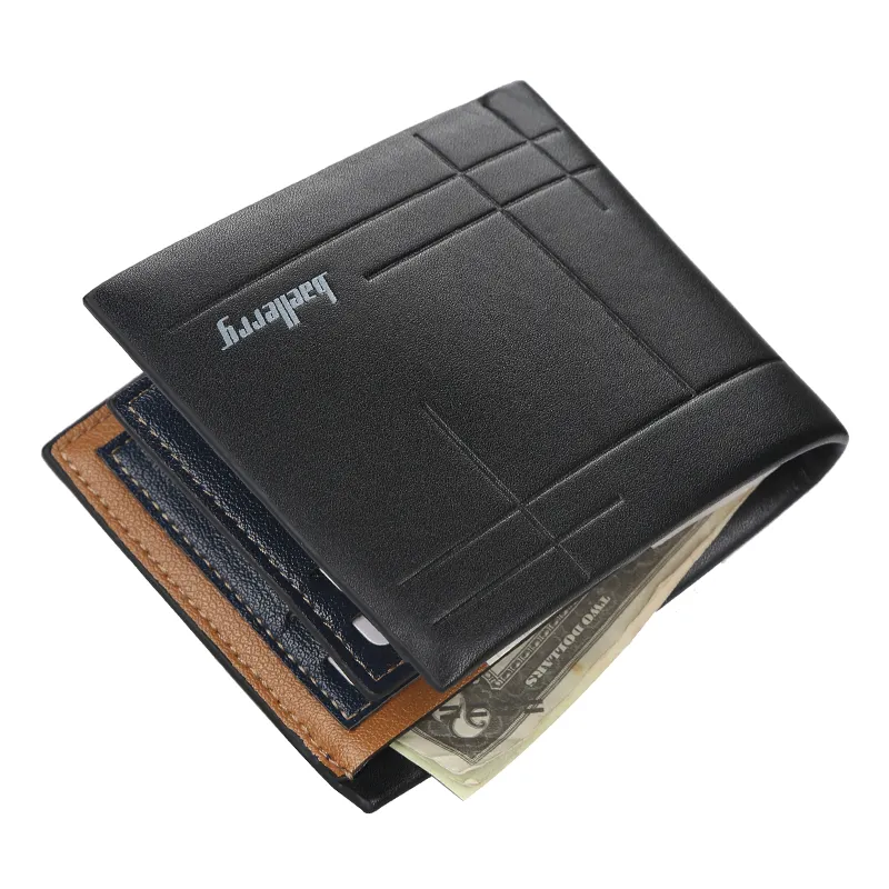 New Style Hot Selling Antique Short Style Large Capacity Pressure Line Stripe Wallet For Men,Male Coin Purse Card Case