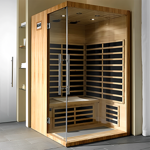 Chauffage en céramique Canadian Hemlock Sauna infrarouge lointain Salles 2 personnes Spa de beauté intérieur Sauna sec en bois - Product Image 3