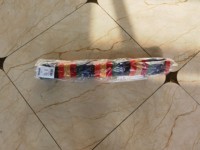 Offre Spéciale en Pologne Hamac en coton à rayures rouges avec barre en bois d'une capacité de 265lb pour la plage, la cour, le patio, le porche, l'intérieur et l'extérieur.