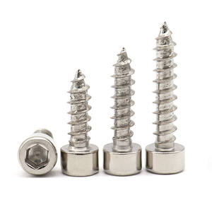 Vis autotaraudeuses à tête cylindrique en acier allié, vis Allen à tête fraisée, nickelées/noires, vis autotaraudeuses à six pans creux internes - Product Image 3