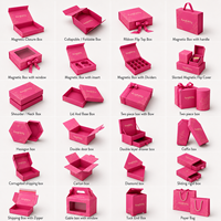 Cajas de Cartón con Logotipo Personalizado, Caja de Envío para Cosméticos, Color Rosa Intenso, Juego de Cosméticos, Embalaje Corrugado para el Cuidado de la Piel