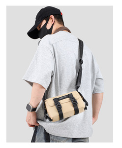 OEM Men's Casual <b>Nylon</b> Sling <b>Bag</b> Custom Waterproof Crossbody Messenger Zipper Closure Polyester Lining <b>Shoulder</b> Fashionable - Product Image 6